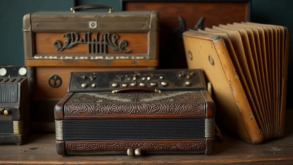 Collection of Antique Accordions