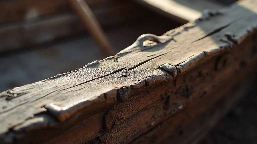 Wooden rib of a ship hull