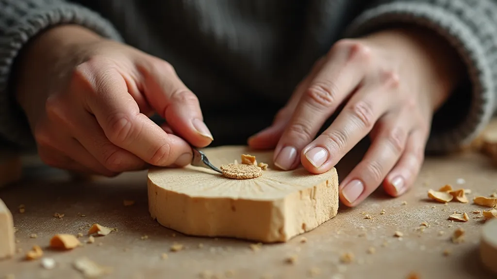 Carving wood for model ship construction