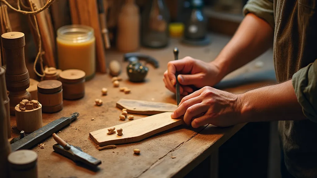 Ship modeling workbench with tools and parts